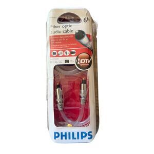 Philips 6 ft Fiber Optic Audio Cable